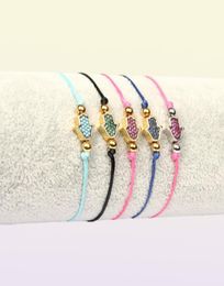 New Design Handmade Bracelets Women 2019 New Rope Cz Beads Bracelets Jewelry Accessories Evil Eye Lucky Hamsa bracelet2773474