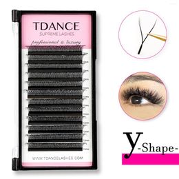 False Eyelashes TDANCE 8-15MIX YY Shape Hand Woven Premium Mink Soft Light Natural Extension Makeup Mesh Net Cross Eyelash