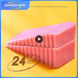 Trapezoid Silicone Rubber Door Stop Stoppers Door Block Children Anti-Folder Hand Hotel Security Door Card Hanging Door Stop