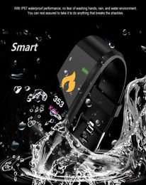 115 Plus Bluetooth Smart Watch Heart Rate Fitness Tracker Blood Pressure Wristwatch Waterproof Sports Smart Bracelet For Android i3668882