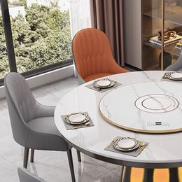 Modern Kitchen Table Chairs Marble Large Bar Luxury Coffee Dining Table Set Dinner Round Conjuntos De Comedor Home Furniture