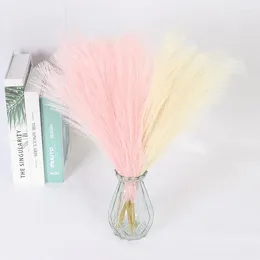 Decorative Flowers 5pcs/lot Artificial Bouquet For Home Decor Wedding Decoration Craft Vases Flower DIY Accessories LSAF015