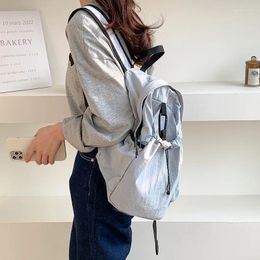 Backpack School Lady 2024 Nylon Super Lightweight Drawstring Women Fabric Travel Girl Ruched Feminina Bag