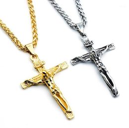 Pendant Necklaces Crucifix Clear Necklace For Men Women Prayer Jesus Snail Link Chain Wholesale Jewelry1320434