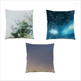 Pillow Nature Landscape Funny Sofas For Living Room Creative Velvet Covers 45x45 Polyester Linen Decorative Cover E1136