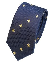 Classic 7cm tie men silk tie luxury bee stripe business suit cravat wedding party necktie neck ties father gift5638437