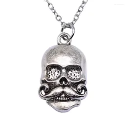 Pendant Necklaces 1pcs Mustache Skull Choker Neck Materials Accessories For Jewelry Diy Chain Length 40 5cm