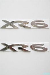 Word XR6 Car PVC Chrome 3D Letter Car Trunk Hood Badge Emblem Custom Name Plate Sticker Decal8815009