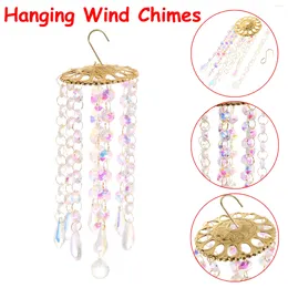 Decorative Figurines Colorful Crystal Wind Chimes Hanging Ornament Garden Decoration For Home Backyard Terrace