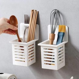 Kitchen Storage Plastic Chopsticks Holder Basket Wall Hanging Cutlery Box Tableware Spoon/Fork/Knife Drain