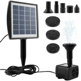 Garden Decorations Solar Fountain Pump With 6 Nozzles High-Efficient Water Feature Eco-Friendly DIY