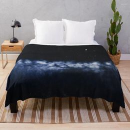 Blankets Contrail Moon On A Night Sky Throw Blanket For Winter Furry