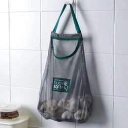 Storage Bags Kitchen Multi-Functional Wall Fruit And Vegetable Hanging Bag Portable Ginger Garlic Onion Hollow Net Pocket Bre