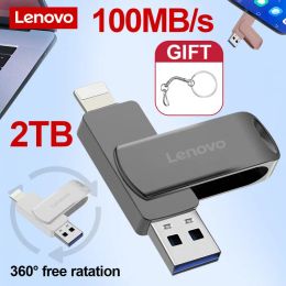 Adapter Lenovo USB Memory TYPEC USB Flash Drives OTG 2 IN 1 USB Stick 3.0 2TB Pen Drive 1TB Pendrive Memory Disc For Phone Gamecube Ps5