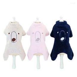 Dog Apparel Pet Winter Clothing Warm Soft 4 Legged Bear Flannel Coat Small Puppy Teddy Chihuahua Cute Cartoon Clothes