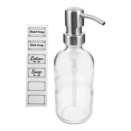 Liquid Soap Dispenser Glass Pump Bottle Hand Shower With Shampoo Bottles Container Reusable Travel Soapdish