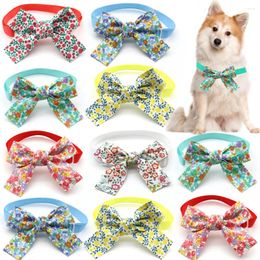 Dog Apparel 20 Pcs Accessories For Small Dogs Bow Tie Necktie Collar Floral Style Puppy Cat Bowties Grooming Pet Supplies