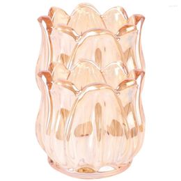 Candle Holders Holder Votive Crystal Flower Candlestick Clear Wedding Cup Stand Tealight Table Pillar Bulk Centerpieces Tulip