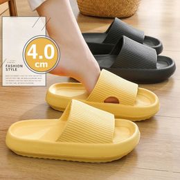 Women Thick Platform Cloud Slippers Summer Beach Eva Soft Sole Slide Sandals Leisure Men Ladies Indoor Bathroom Antislip Shoes 240412