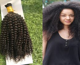 Kinky Curly Brazilian Curly Bulk Human Hair For Braiding 1 Bundles 10 to 26 Inch Natural Colour Hair Extensions2893540