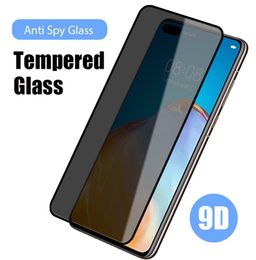 Cell Phone Screen Protectors 9D Full Cover Anti Spy Tempered Screen Glass For Huawei Y8P Y9 Y9S Y9A 2019 Privacy Tempered Glass Fo2835135