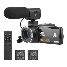 4K Digital Video Camera WiFi Camcorder DV Recorder 56MP 18X Zoom 30 Inch IPS Touchscreen Antishake IR Night Vision 240407