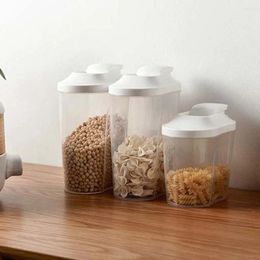 Storage Bottles Tank Transparent Food Container Cereal Holder Organizer Dry Kitchen Supplies Flour Saving Bucket Grain Box Sealed Can