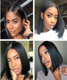 Human Hair Wigs Transparent Lace Wig Pre Plucked Bleached Knots With Baby Hair5484246