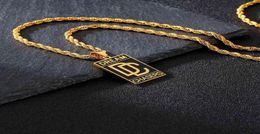 Gold Dream Chasers pendant cuban chain hip hop necklace for men and women230c4571262