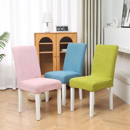 Chair Covers Solid Colour Thickened Dining Cover Stretch Kitchen Restaurant El Office Removable Seat Protector Home Decor
