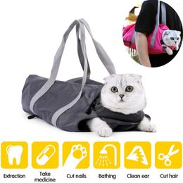 Cat Carriers Pet Carrier Bag Double-layer Lined Multi-purpose Outdoor Cut Nails Bathing Anti-bite Kitten Handbag Shoulder