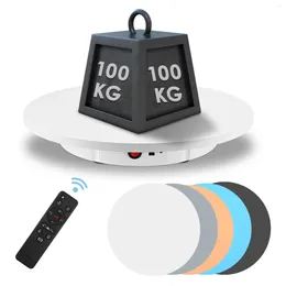 Decorative Plates 42CM Max Load 100KG Plug-in Electric Turntable Display Stands With Background Plate Remote Control Home/Mall/Store Decor