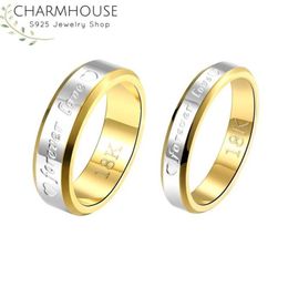 Wedding Rings Couple039s Ring Sets For Man Women 18K Gold Color GP Forever Lover Band Engagement Bague Femme Fashion Jewelry Gi1528532
