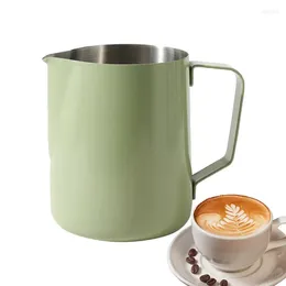 Mugs Milk Frother Pitcher Anti-Rust Stainless Steel Cup With Ergonomic Handle Frothing Jug Wear-Resistant Coffee Utensils