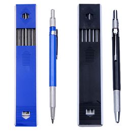 2 Sets Metal Drawing Engineering Pen Office Mechanical Pencil Black Coloured Pencils Automatic Lead