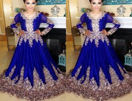 Dubai Kaftan Muslim Long Sleeves Evening Dresses 2019 Lace Appliques Abaya Arabic Formal Prom Dress Moroccan Kaftan Evening Dresse7444043