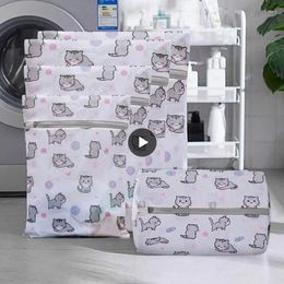 Laundry Bags Fine Seam Wash And Protect Easy Anti Wrapping 50 60cm Large Washing Basket Zipper Protective Cover Permeable Mesh Bra Bag