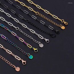 Pendant Necklaces 1/5/10PCS Hollow Out Long Geometric Chain Necklace For Women Men Accessories Simple Jewellery Fashion Stainless Steel Choker