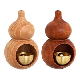 Decorative Figurines Shopkeepers Bell Lucky Gourd Wood Ornament Gate Chime Doorbells For Refrigerator Cafe Store Entering Decoration