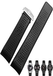 Watch Band For CARRERA Silicone Rubber Waterproof Men Women 22 24mm Strap Accessories Bracelet Belt228s9893976