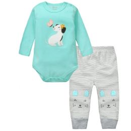 Trousers 2pcs Per Set Baby Girls Boys Clothes Set Long Sleeve Rompers And Pants Clothing Sets Cartoon Cotton Infant Toddler Clothes