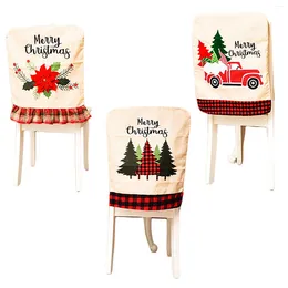 Chair Covers Christmas Plaid Well Made Safe Cover Adding More Festive Atmosphere TS1