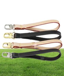 Top Quality Bag Parts Replacement Real Vachetta Calf Leather Wristlet Holder Strap For Designer Toilet Pouch Toiletry Kit Zippy Cl3596357