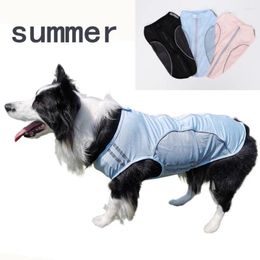 Dog Apparel XS-XXXL Summer Clothes Breathable Mesh Vests For Dogs Reflective Coat Golden Retriever Labrador Costumes