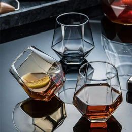 Wine Glasses Transparent Glass Home Heat-resistant Living Room Drinking Cup Colorful High-value Beer Drink Whisky Vasos De Vidrio
