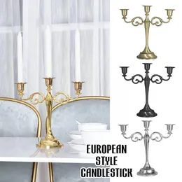 Candle Holders European Style Metal Simple Golden Wedding Bar Decoration Decor Party Candlestick Home Room Livin C5J0