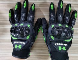 Kawasaki Sport Riding Gloves For Motorcycle And Cycling Artificial Leather Cloak Green M L XL XXL 1625cm Four Seasons9942837