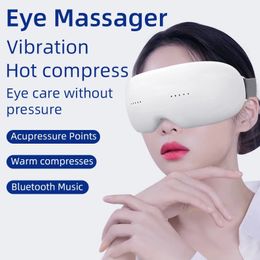 10D Eye Massager With Heat Smart Airbag Vibration Care Compress Bluetooth Massage Relax Migraines Relief Improve Sleep 240411