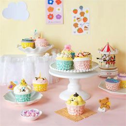 Baking Tools Cake Mold Party Decoration Heat-resistant Cupcake Lining Cup Set Transparent Plastic Dessert Ice Cream