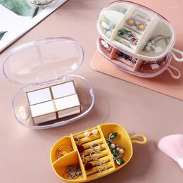 Storage Boxes Jewelry Box Small Exquisite Portable Necklace Ring Earrings Earstuds Hand Travel